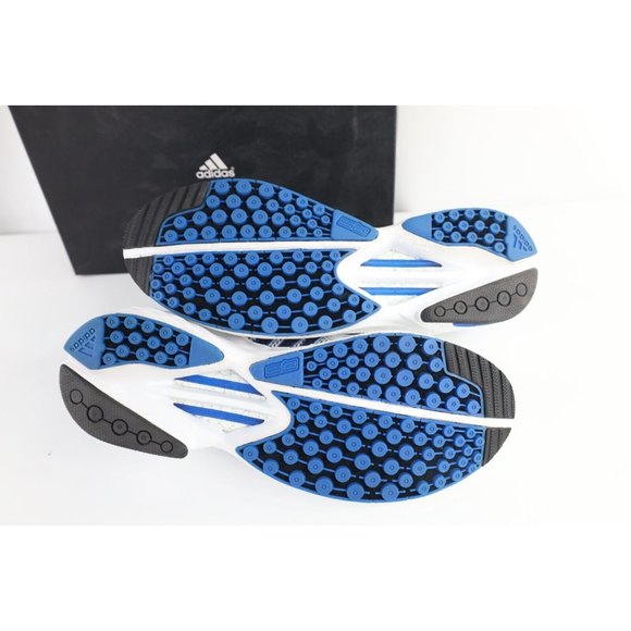 NOS Vintage Adidas Rotterdam Q.S Gym Jogging Running Shoes White Blue Mens 12 main image 10